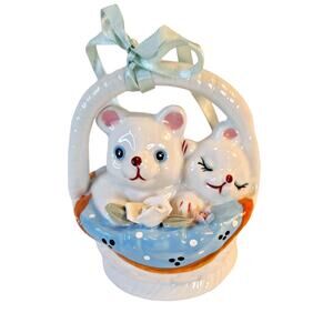 Cute Kittens in a Basket Tiny Bank by NANCO